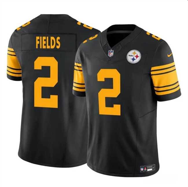 Men & Women & Youth Pittsburgh Steelers #2 Justin Fields Black 2024 F.U.S.E. Color Rush Limited Football Stitched Jersey,We sell and wholesale Men & Women & Youth Pittsburgh Steelers #2 Justin Fields Black 2024 F.U.S.E. Color Rush Limited Football Stitched Jersey on line form chian!